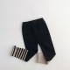 Personalized striped autumn and winter children's wool leggings  Wholesale of large elastic men's and girls' knitted trousers