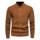  Осенний и зимний пиджак для мужчин Хлопковый свитер Бизнес свитер трикотажный воротник Пальто с длинными рукавами 