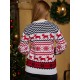 European and American Sweaters New Couples Men's and women's Christmas sweater Round neck elk jacquard long-sleeved sweater