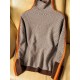 Japanese Korean Loose Contrast Wool High Neck T-Shirt Autumn and Winter Long Sleeve Sweater