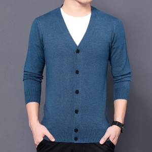 Japanese Knitted Cardigan Men's Autumn and Winter New Youth Simple Solid Color Sweater Men's Fashion Coat Men's Wear