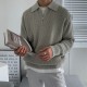  свитер с длинными рукавами Зимняя либерализация Трикотажная рубашка Polo Пальто с молнией 