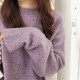  Новая сотня Длинные рукава Трикотажная рубашка Женщины свободны Втулка свитер 